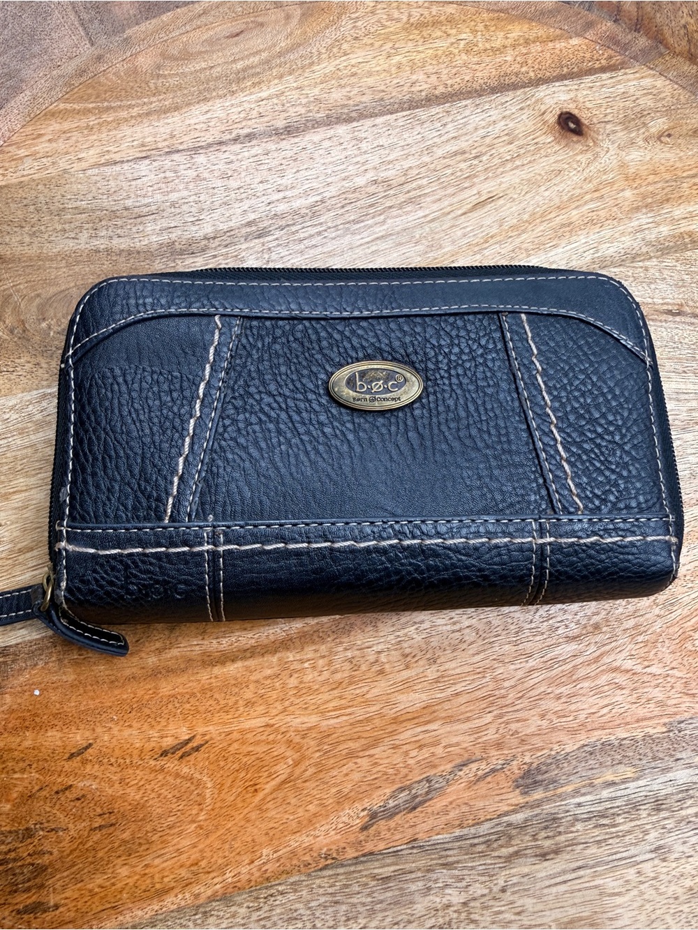 Zip Around Wallet b.o.c. Born Concept Black Double Organizer